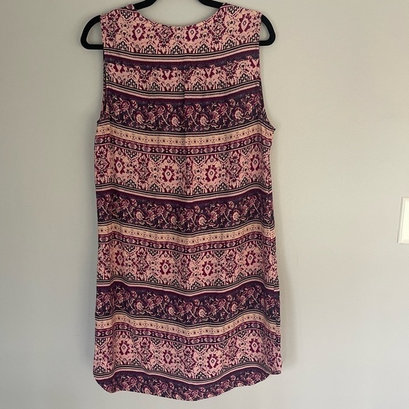 Beachlunchlounge Boho Kayla Tribal Print Sleeveless Midi Shift Dress - Picture 7 of 12